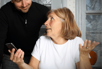 teaching how to use cellphone