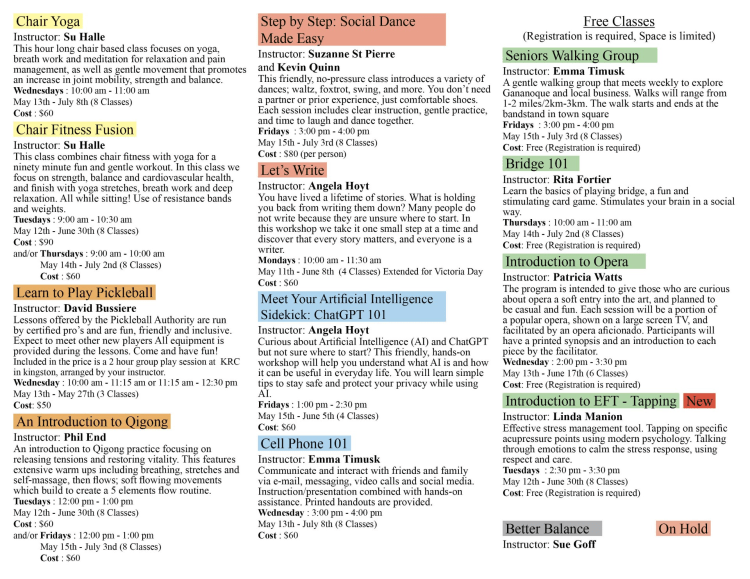 programs spring